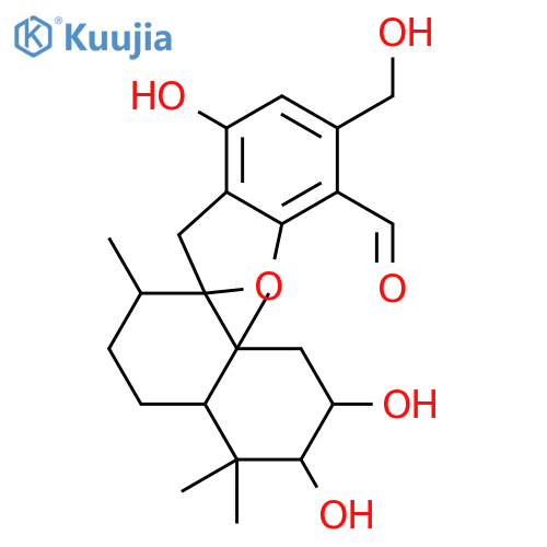 Spiro[benzofuran-2(3H),1'(2'H)-naphthalene]-7-carboxaldehyde,3',4',4'a,5',6',7',8',8'a-octahydro-4,6',7'-trihydroxy-6-(hydroxymethyl)-2',5',5',8'a-tetramethyl-,[1'R-(1'a,2'a,4'aa,6'a,7'a,8'ab)]- (9CI) structure
