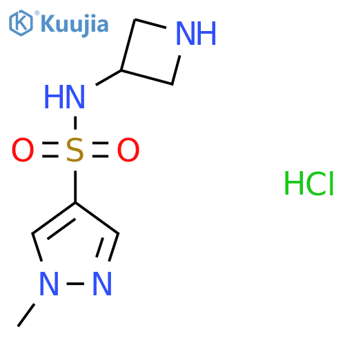 N-(Azetidin-3-yl)-1-methyl-1H-pyrazole-4-sulfonamide hydrochloride structure