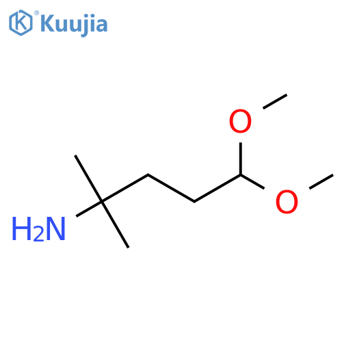 5,5-dimethoxy-2-methylpentan-2-amine structure