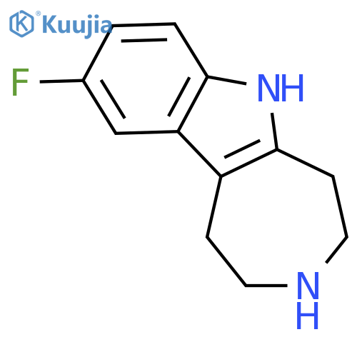 Azepino[4,5-b]indole,9-fluoro-1,2,3,4,5,6-hexahydro- structure