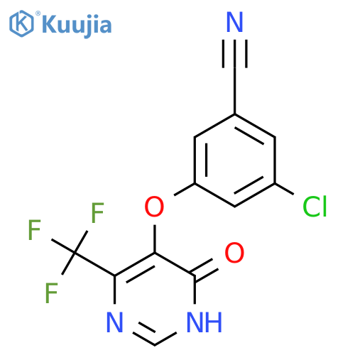 3-Chloro-5-((6-oxo-4-(trifluoromethyl)-1,6-dihydropyrimidin-5-yl)oxy)benzonitrile structure