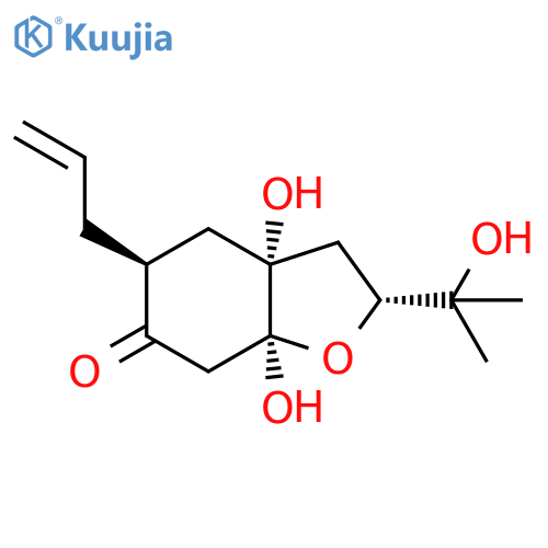 6(2H)-Benzofuranone,hexahydro-3a,7a-dihydroxy-2-(1-hydroxy-1-methylethyl)-5-(2-propen-1-yl)-,(2R,3aR,5S,7aS)- structure