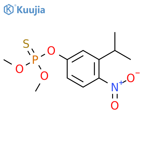 Phosphorothioic acid,O,O-dimethyl O-[3-(1-methylethyl)-4-nitrophenyl] ester structure