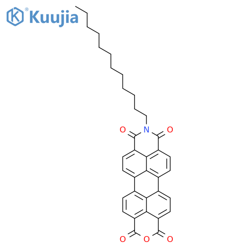 N-dodecylperylene-3,4,9,10-tetracarboxylic acid 3,4-anhydride 9,10-dicarboximide structure