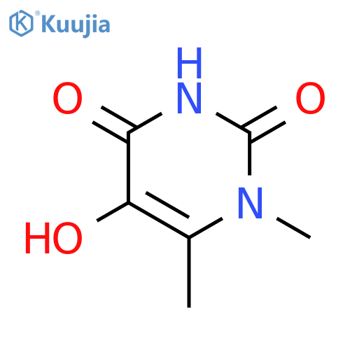 2,4(1H,3H)-Pyrimidinedione,5-hydroxy-1,6-dimethyl- structure
