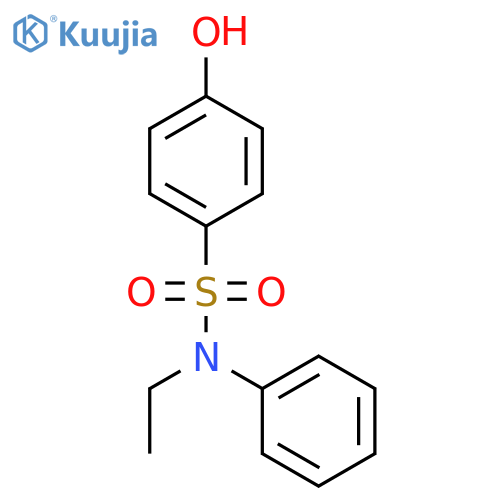 N-ethyl-4-hydroxy-N-phenylbenzene-1-sulfonamide structure