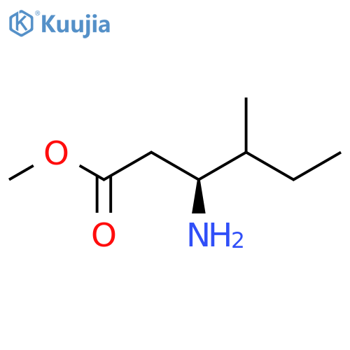 methyl (3S)-3-amino-4-methylhexanoate structure