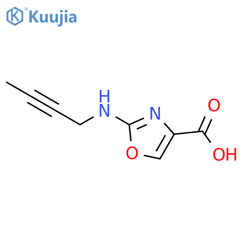2-(but-2-yn-1-yl)amino-1,3-oxazole-4-carboxylic acid structure