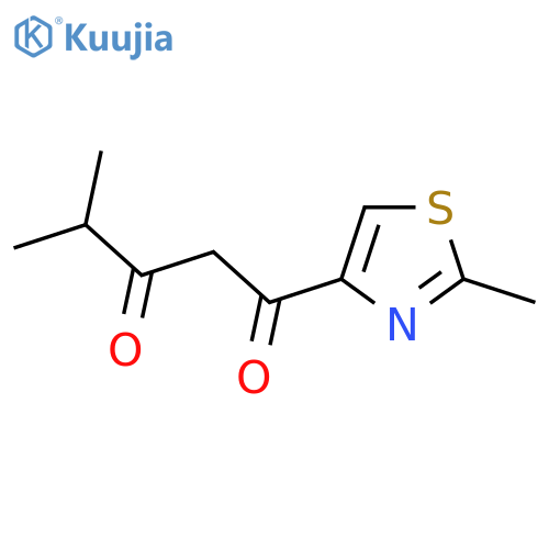 4-methyl-1-(2-methyl-1,3-thiazol-4-yl)pentane-1,3-dione structure