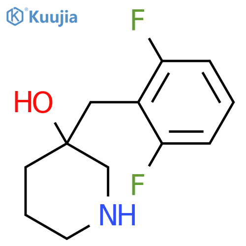 3-(2,6-difluorophenyl)methylpiperidin-3-ol structure