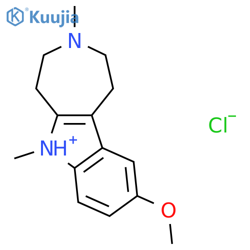 Azepino[4,5-b]indole,1,2,3,4,5,6-hexahydro-9-methoxy-3,6-dimethyl-, hydrochloride (1:1) structure