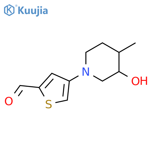 2-Thiophenecarboxaldehyde, 4-(3-hydroxy-4-methyl-1-piperidinyl)- structure