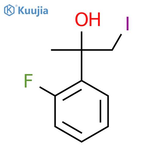 2-(2-fluorophenyl)-1-iodopropan-2-ol structure