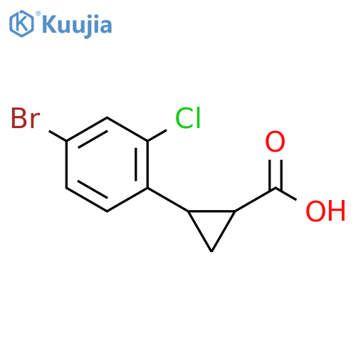 2-(4-bromo-2-chlorophenyl)cyclopropane-1-carboxylic acid structure