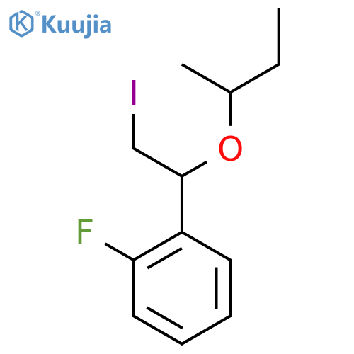 1-1-(butan-2-yloxy)-2-iodoethyl-2-fluorobenzene structure