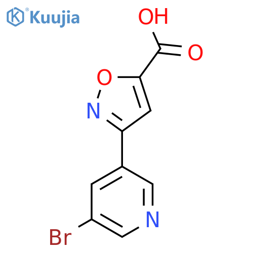 3-(5-Bromopyridin-3-yl)-1,2-oxazole-5-carboxylic acid structure