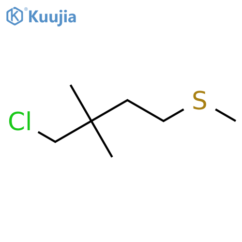 1-Chloro-2,2-dimethyl-4-(methylsulfanyl)butane structure