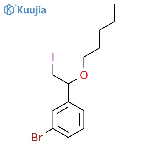 1-bromo-3-2-iodo-1-(pentyloxy)ethylbenzene structure