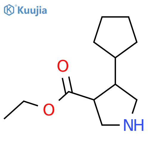 ethyl 4-cyclopentylpyrrolidine-3-carboxylate structure