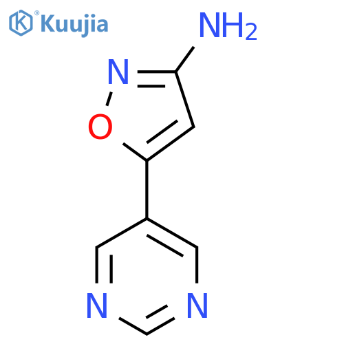 5-(Pyrimidin-5-yl)-1,2-oxazol-3-amine structure