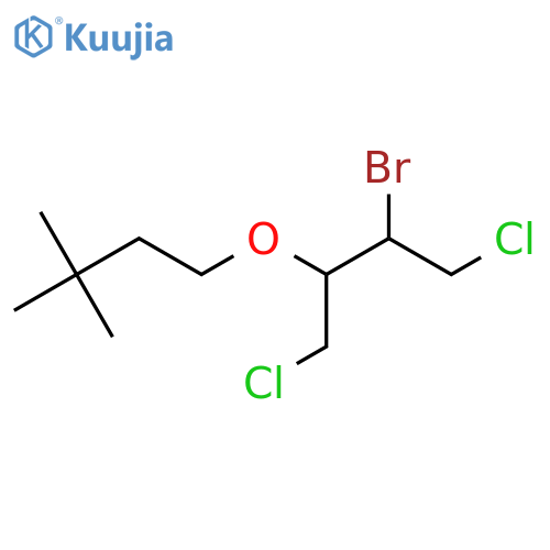 2-bromo-1,4-dichloro-3-(3,3-dimethylbutoxy)butane structure