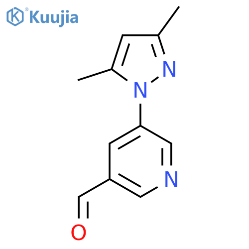 5-(3,5-Dimethyl-1H-pyrazol-1-yl)pyridine-3-carbaldehyde structure