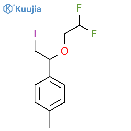 1-1-(2,2-difluoroethoxy)-2-iodoethyl-4-methylbenzene structure