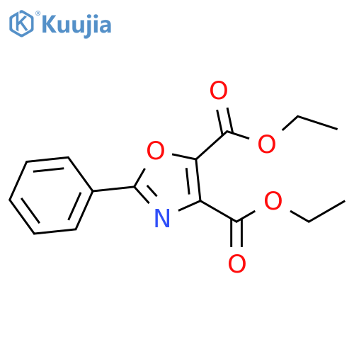 4,5-Oxazoledicarboxylic acid, 2-phenyl-, diethyl ester structure