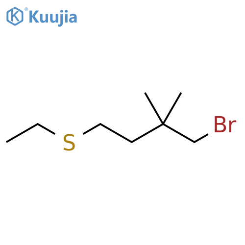 Butane, 1-bromo-4-(ethylthio)-2,2-dimethyl- structure