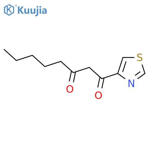 1-(1,3-thiazol-4-yl)octane-1,3-dione structure