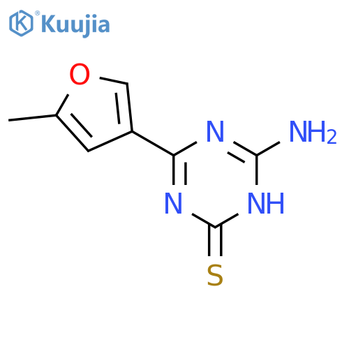 1,3,5-Triazine-2(1H)-thione, 6-amino-4-(5-methyl-3-furanyl)- structure