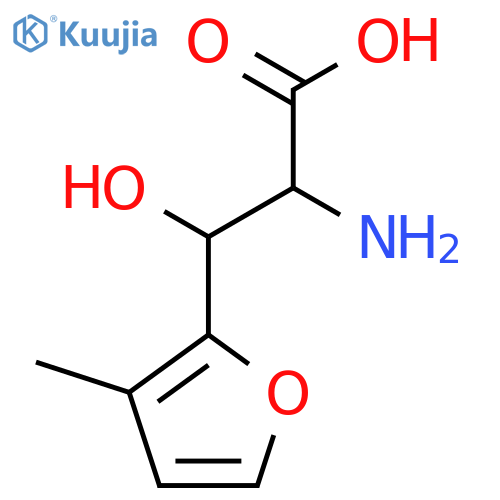 2-amino-3-hydroxy-3-(3-methylfuran-2-yl)propanoic acid structure