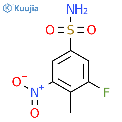 3-Fluoro-4-methyl-5-nitrobenzenesulfonamide structure