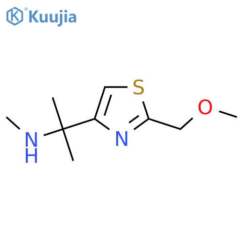{2-2-(methoxymethyl)-1,3-thiazol-4-ylpropan-2-yl}(methyl)amine structure