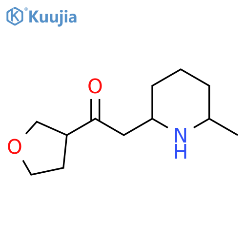 2-(6-Methylpiperidin-2-yl)-1-(oxolan-3-yl)ethan-1-one structure