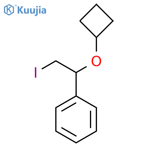 (1-cyclobutoxy-2-iodoethyl)benzene structure