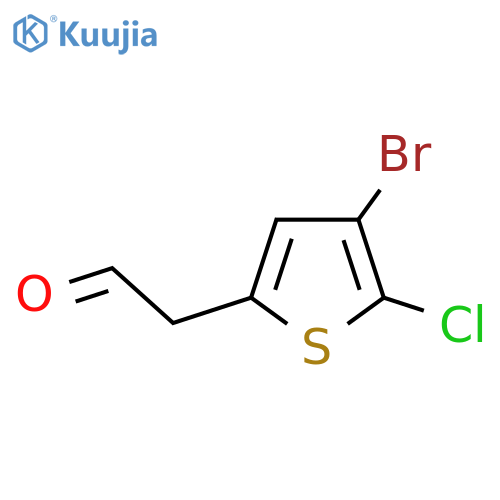 2-(4-bromo-5-chlorothiophen-2-yl)acetaldehyde structure