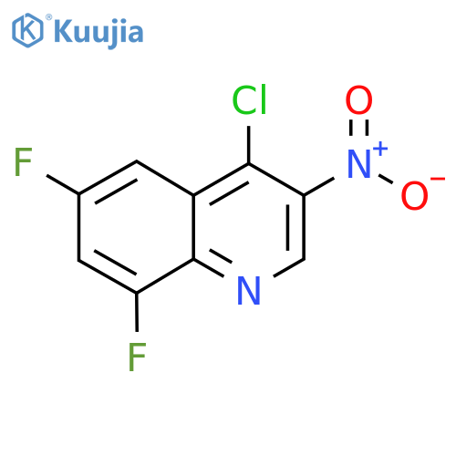 Quinoline, 4-chloro-6,8-difluoro-3-nitro- structure