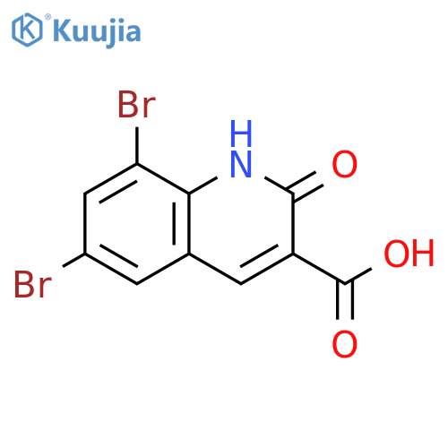 6,8-dibromo-2-oxo-1,2-dihydroquinoline-3-carboxylic acid structure