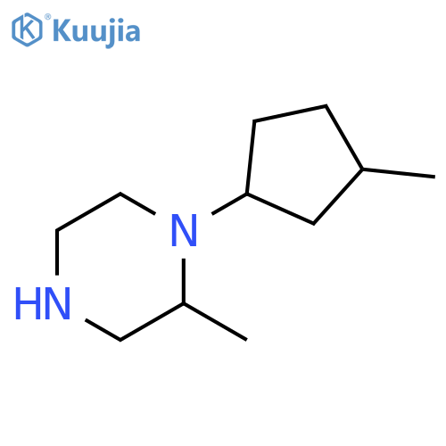 Piperazine, 2-methyl-1-(3-methylcyclopentyl)- structure