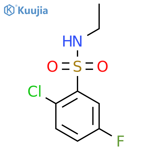 2-Chloro-N-ethyl-5-fluorobenzene-1-sulfonamide structure