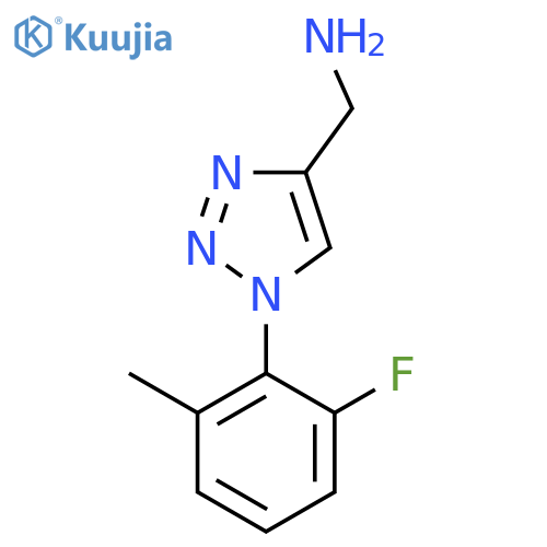 1-(2-fluoro-6-methylphenyl)-1H-1,2,3-triazol-4-ylmethanamine structure