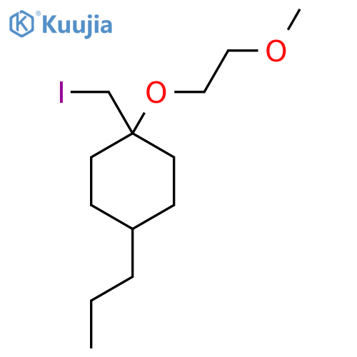 1-(iodomethyl)-1-(2-methoxyethoxy)-4-propylcyclohexane structure