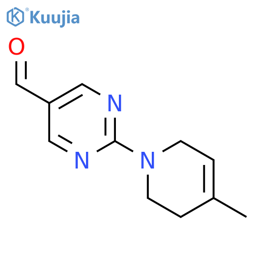 2-(4-Methyl-1,2,3,6-tetrahydropyridin-1-yl)pyrimidine-5-carbaldehyde structure