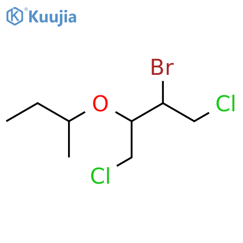 2-bromo-3-(butan-2-yloxy)-1,4-dichlorobutane structure