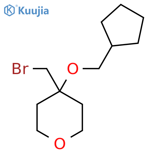 4-(bromomethyl)-4-(cyclopentylmethoxy)oxane structure