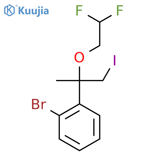 1-bromo-2-2-(2,2-difluoroethoxy)-1-iodopropan-2-ylbenzene structure