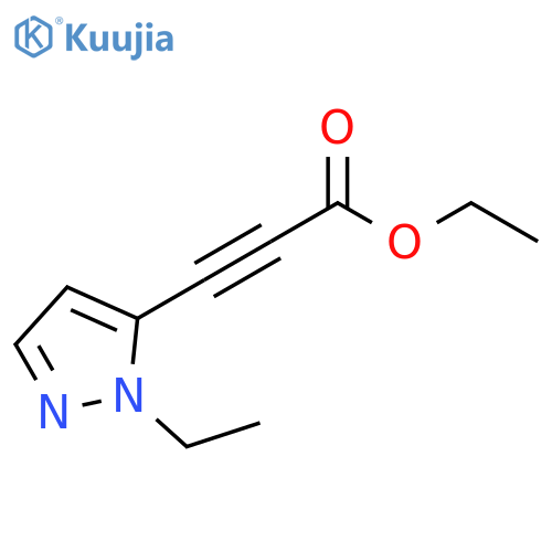 2-Propynoic acid, 3-(1-ethyl-1H-pyrazol-5-yl)-, ethyl ester structure