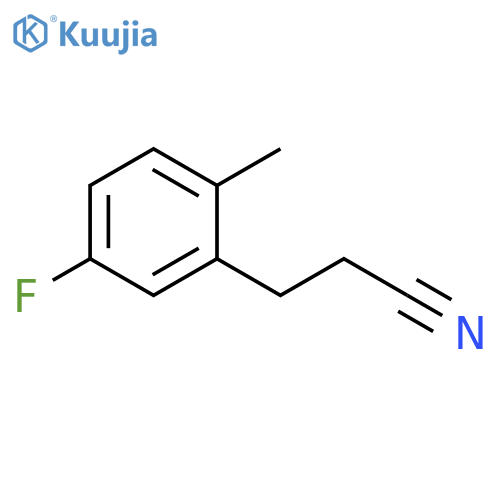 3-(5-fluoro-2-methylphenyl)propanenitrile structure