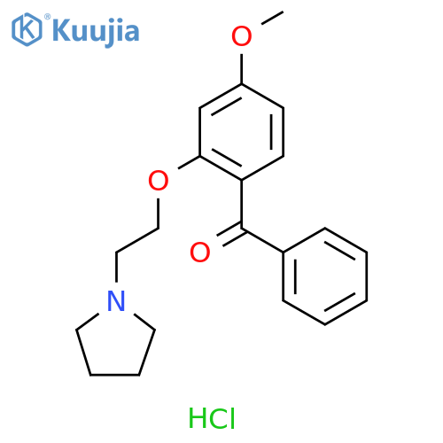 Methanone, [4-methoxy-2-[2-(1-pyrrolidinyl)ethoxy]phenyl]phenyl-,hydrochloride structure